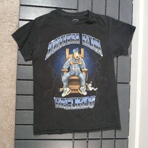 Death Row Records T-Shirt Men's S Black Ripple Music Graphic Tee Short Slv AB107